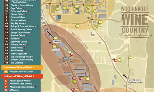 Woodinville Winery Districts Map