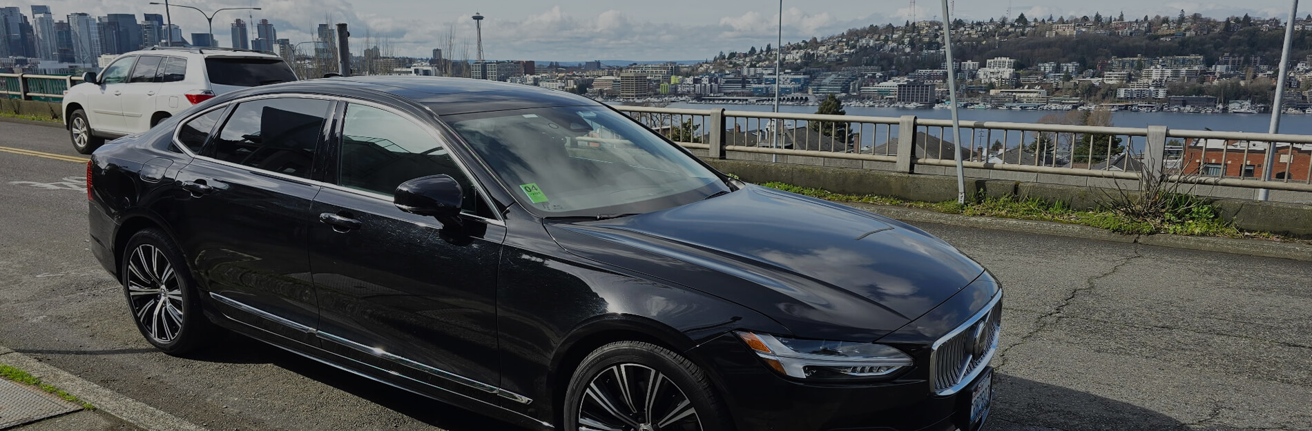 Starline's luxury sedan providing limo service in downtown Seattle